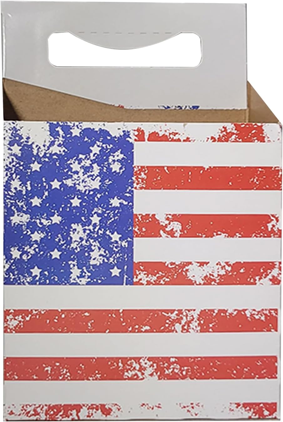 ICE N COLD 4pk Cardboard Carrier (Flag,12ct) | Holds 4pk 12oz Bottles