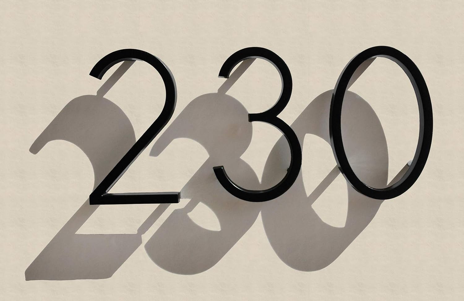 Distinctions 844686 House Number 1, Bronze Zinc Floating Address Number, Modern Outdoor Address Sign for Front Door, Mailbox, Wall, or Plaque, 5 Inches