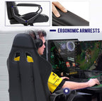 Modern Gaming Chair Ergonomic High Back PU Leather Office Chair with Lumbar Support, Red