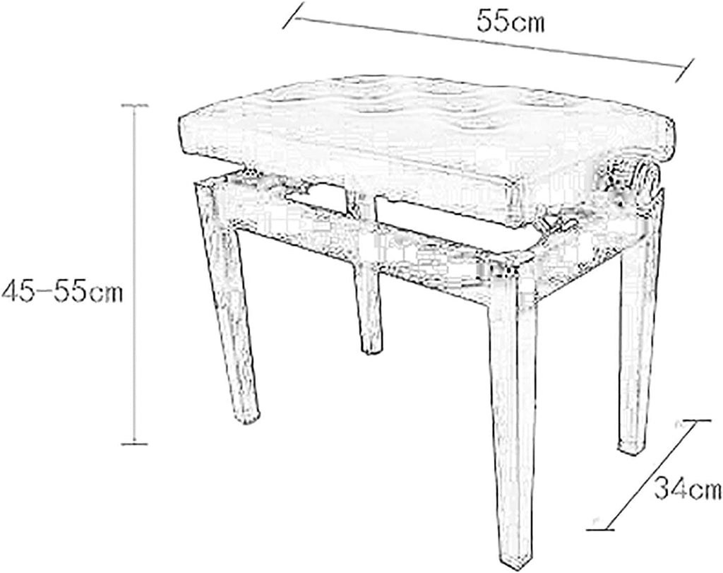Piano Stool Piano Stools 1-Person Wooden Thickened Piano Bench Height Adjustable Padded Piano Bench