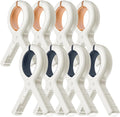 Beach Towel Clips for Beach Chairs, 8 Pack Heavy Duty Towel Clips for Pool Chair Cruise Boat Lounge Chair, Strong Grip Clothes Pins for Beach, Pool, Camping, Picnic, Laundry, Beach Accessories