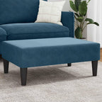 Velvet Footstool 30.3x21.7x12.2 Inches, Cozy and Stable Footrest with Plywood Frame, Soft Velvet Upholstered Stool for Living Room, Modern Design