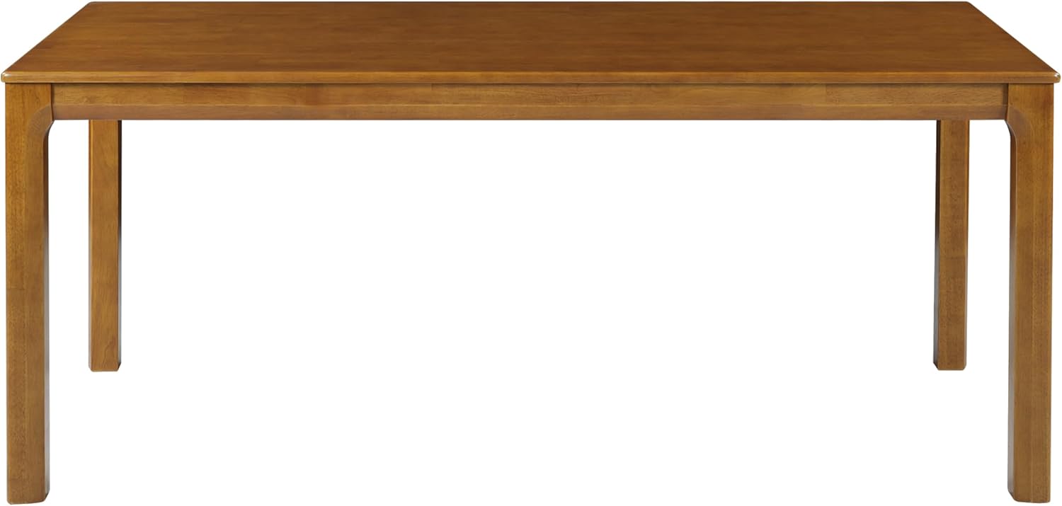 Christopher Knight Home Ace 70.28'L Solid Wood Dining Table for 6-8 People, Rubber Wood Dining Room Table, Minimalist Modern Rectangular Kitchen Table, Easy Assembly Dining Room Furniture, Walnut