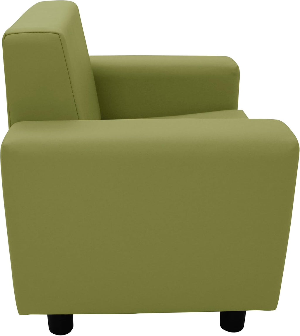 Factory Direct Partners SoftScape Inspired Playtime Classic Reading Chair, Children's Commercial-Grade Upholstered Furniture for Home, Daycare, Preschool, Library Modern Design - Fern Green, 14472-FG