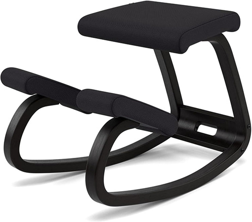 Varier Variable Black/Black Ergonomic Office Kneeling Chair for Desk – Back Pain Relief, Rocking Seat for Home, Study & Posture Support – 10 Year Manufacturer Warranty