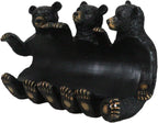 Ebros Gift Rustic Western Forest Animal Whimsical Three Black Bears Hugging Wine Bottle Figurine Wine Holder 9.5" Long Cabin Lodge Farmhouse Country Accent Decor