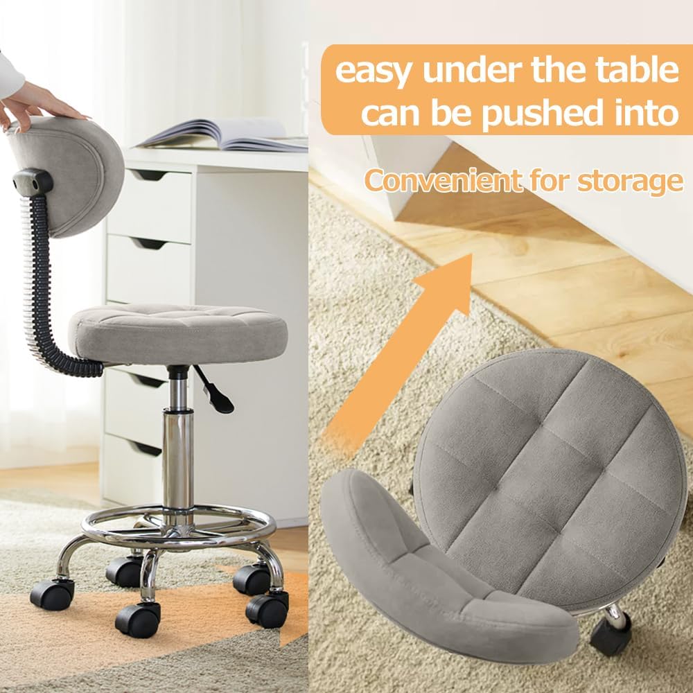 Office Drafting Chair with Back Support and Footrest Multi-Purpose Office Desk Chair, Home Chair Thick Seat Cushion for Home Bar Kitchen Shop