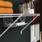 ClosetMaid Hideaway Hanging Wire Shelf for Closets, Pantries, Laundry Rooms, 6.89" H x 15.45" W x 7.78" D, White, 6-Pack