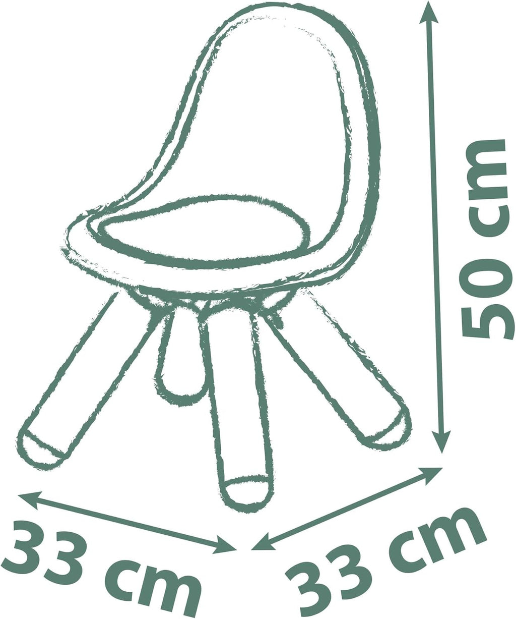 Smoby Life - Children's chair in blue - Indoor and outdoor use - Anti-UV coating - Recycled material - From 18 months - Made in France