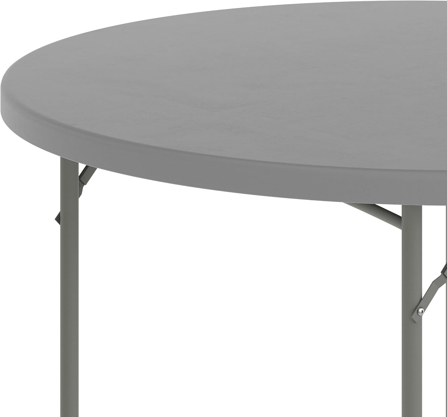 Flash Furniture Kathryn 4' Round Plastic Folding Event Table for Parties and Trade Shows, Portable Indoor/Outdoor Event Banquet Table, Granite Dark Gray