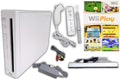 Wii Nintendo Console Bundle + Wii Play Multi-Game Disc | White RVL-001 System Also Compatible w/Gamecube Games | 1x Remote Controller, Nunchuck, Sensor Bar, Cables & AC Adapter (Renewed)