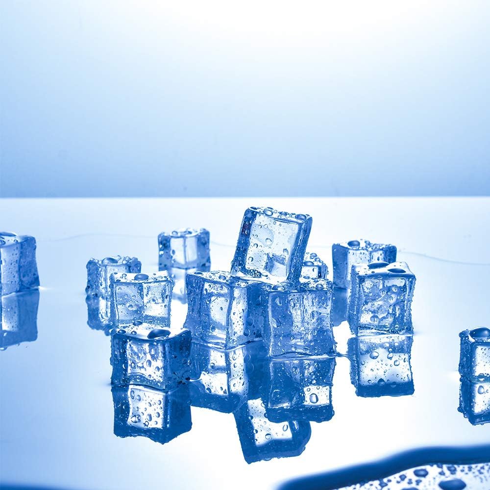 20 PCS Acrylic Ice Cubes, Square Shape, Glass Luster, Fake Artificial, Crystal Clear, Photography Props, Kitchen Toy Decoration, 1inch/2.5cm