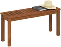Furinno TIOMAN Outdoor Bench, Backless Garden Bench, for Patio, Deck, Garden, 12 x 39 x 19, Light Wood