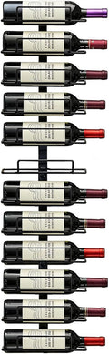 Wall Mount Wine Rack – 12 Bottles – Wine Bottle Holder for Wall