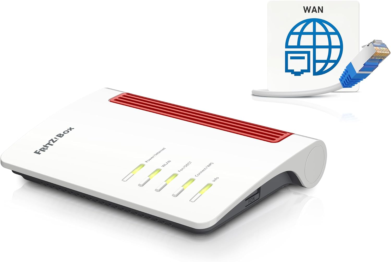 FRITZ!Box 4050 wireless router Dual-band (2.4 GHz / 5 GHz) Gigabit Ethernet Black,White