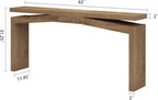 Epecoya Console Tables for Entryway 63-Inch, Wooden Sofa Tables Narrow Long Behind Couch Farmhouse, Modern Entryway Tables Rectangular for Entrance, Home, Living Room, Natural Brown