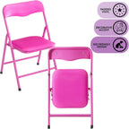 Heritage Kids Padded Folding Chair for Kids, Set of 2, Pink, Ages 3+