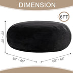 Giant Beanbag Chair 6FT Bean Bag Chairs for Adults with Filler, Reading Chair Cloud Boneless Couches for Living Room Furniture Memory Foam, Lazy Sofa