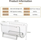 Transparent Wine Rack Stackable Bottle Holder for Refrigerator Beverage Storage and Organization at Home (3 Link)