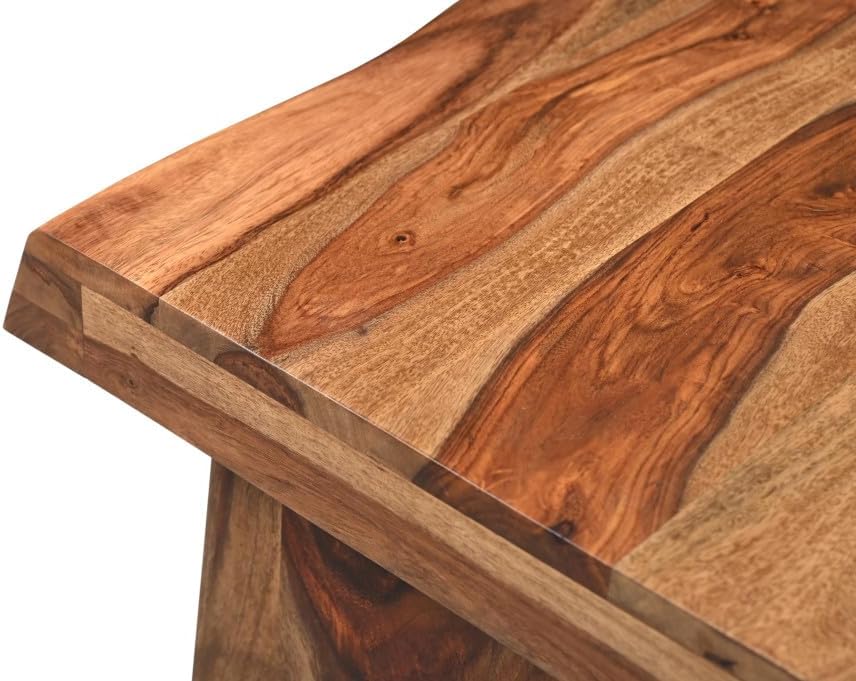 HomeRoots 23" Brown Solid Wood Square Live Edge End Table