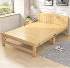 Camping Bed Folding Bed, Single Nap, Household Simple Solid Wood, Office Double Small Folding Bed(Medium)