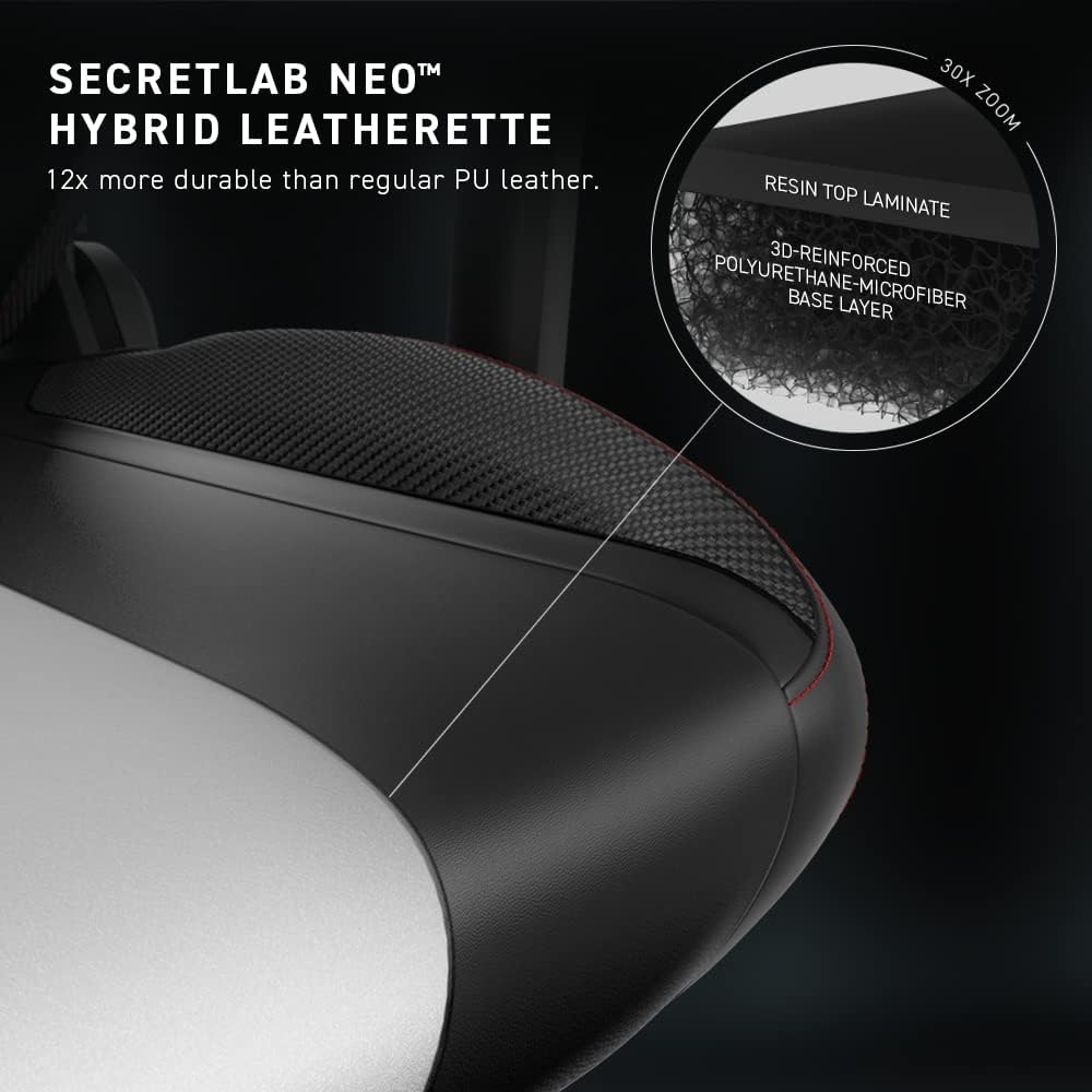 Secretlab Titan Evo House Stark Gaming Chair - Reclining - Ergonomic & Comfortable Computer Chair with 4D Armrests - Magnetic Head Pillow & Lumbar Support - Small - Black/White - Leatherette