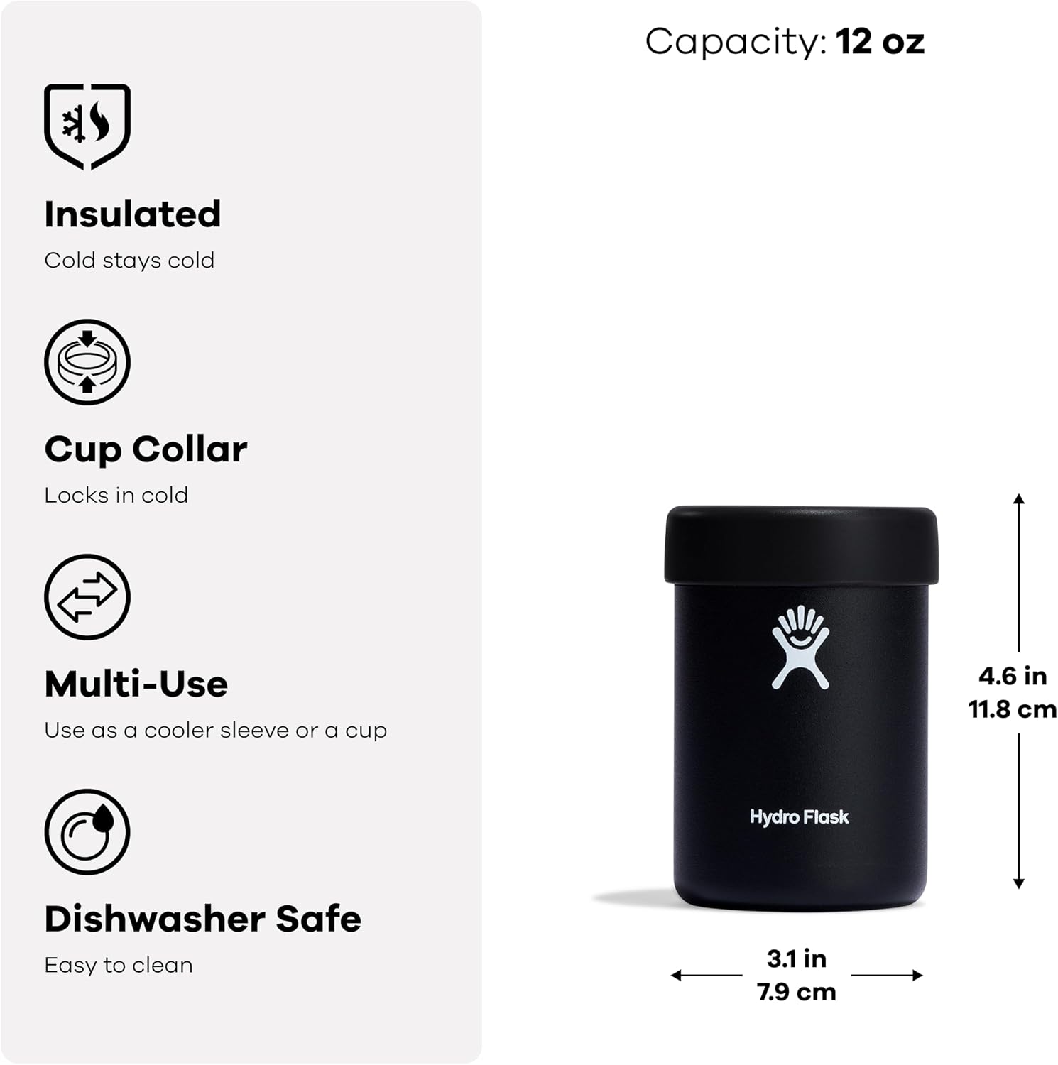 Hydro Flask 12 Oz Cooler for Cans - Can Cooler for Beer or Coffee - Insulated in Capri Blue