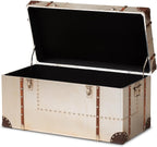Baxton Studio Bechet Storage Trunk, Silver