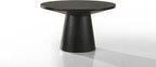 Black 3 Coffee, End, Console Table Set with Pedestal Base