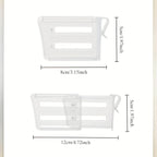 4 Pack Adjustable Refrigerator Drawer Dividers, Expandable Shelf Organizer Clips for Fridge Storage, Plastic Partition for Kitchen Drawer, Food Bag and Cheese Separator