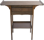 Free Standing Altar Table, Retro Chinese Meditation Table Bamboo Altar Table with Storage & Drawers Prayer Shrine Desk for Home Shrines Ancestral Halls Temples