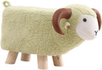 Animal Footstool Footrest Ottoman Soft Non Slip Feet Multifunctional Home Decor Kids Stool for Playroom Indoor Living Rooms, Green