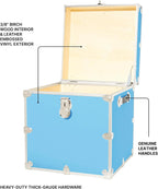 Rhino Trunk & Case Classic Cube Trunk - Home Storage Box, College Footlocker and Seating - 18"x18"x20", 1500+ lbs Capacity, Many Colors, Soft-Close Lid. USA Made Secure Dorm Furniture & Organization
