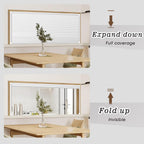 Honeycomb Foldable Panels, Small Folding Door Window with Black Aluminu for Kitchen, Dining Room, and Wall Cupboards - Space-Saving Design