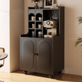 Kitchen Cabinet, Tall Pantry Cabinet, Versatile Cupboard for Dining Room, Farmhouse Tall Food Large Wood Pantry Storage Furniture for Kitchen Dining Room(Black)