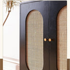 Entryway Cabinet Wooden Sideboard for Home Dining Room Large Capacity Storage Double Door Cabinet Home Retro Storage Cabinet Sideboard Storage Cabinet