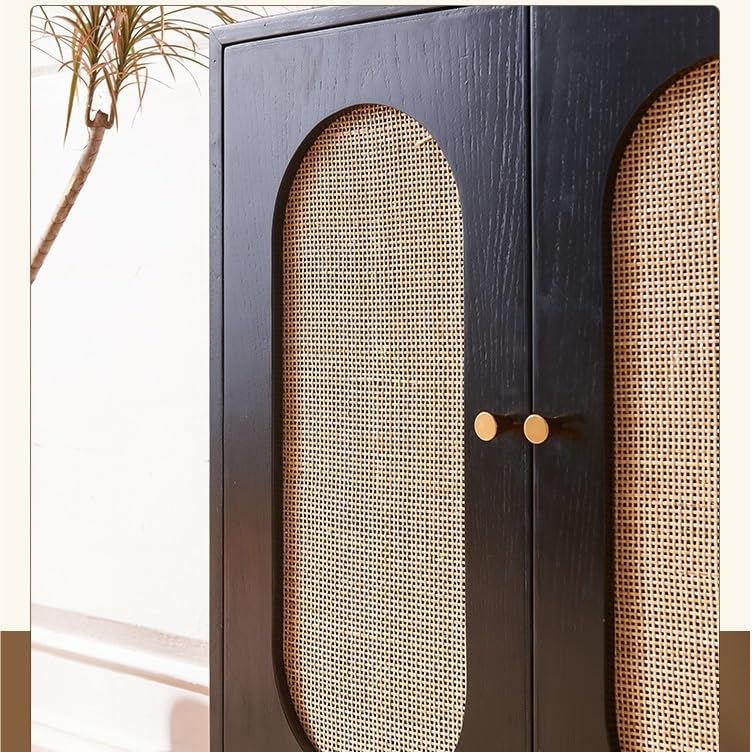 Entryway Cabinet Wooden Sideboard for Home Dining Room Large Capacity Storage Double Door Cabinet Home Retro Storage Cabinet Sideboard Storage Cabinet