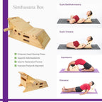 Yogikuti Simhasana Box - Yoga Heart Bench, Face & Neck Relief for Stress Reduction and Relaxation, Perfect for Restorative and Yin Yoga Practice