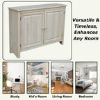 Solid Wood Hall Cupboard - 34" H, Unfinished