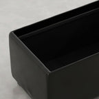 SIMPLIHOME Avalon Storage Ottoman - 42 inch Wide Upholstered Vegan Leather Rectangular Flip-Top Ottoman in Carbon Black, Contemporary Storage Coffee Table Ottoman for Living Room with Hidden Storage