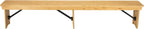 Taylor & Logan Ingles 8' x 12'' Antique Rustic Light Natural Solid Pine Folding Farm Bench with 3 Legs