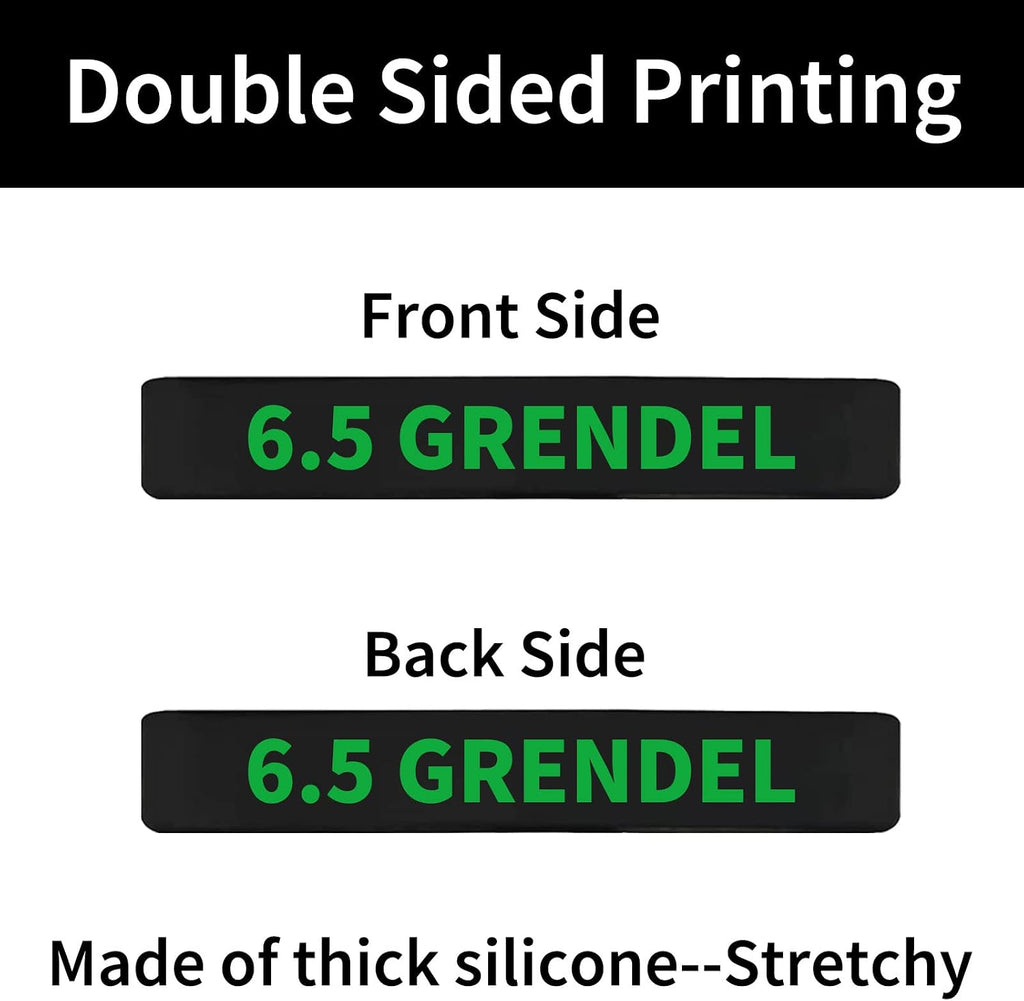 12 Pack Miaozhun 6.5 Grendel Magazine Marking Bands 6.5 Grendel Magazine Caliber Identification(Black-Green)