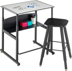 Safco Alphabetter Desk, 28" x 20", Gray Classroom and Home School Desk