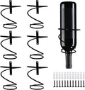 Limso Spiral Wine Wall Holder, 6Pcs Wall Mounted Wine Racks, Metal Wine Bottle Display Holder with Screws for Storage Beverages Liquor Bottle