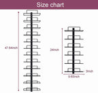 Wall Mount Wine Rack – 24 Bottles – Black Metal Wine Bottle Holder for Wall, Wine Rack Display for Home Bar, Kitchen