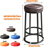 48cm, 63cm, 78cm, Thick Round Stools, Home Office Desk Chair, Metal Frame Side Chair, for Tea, Coffee Shops, Restaurants, Bars, Studios, Supermarkets(Browns,68cm/27in)