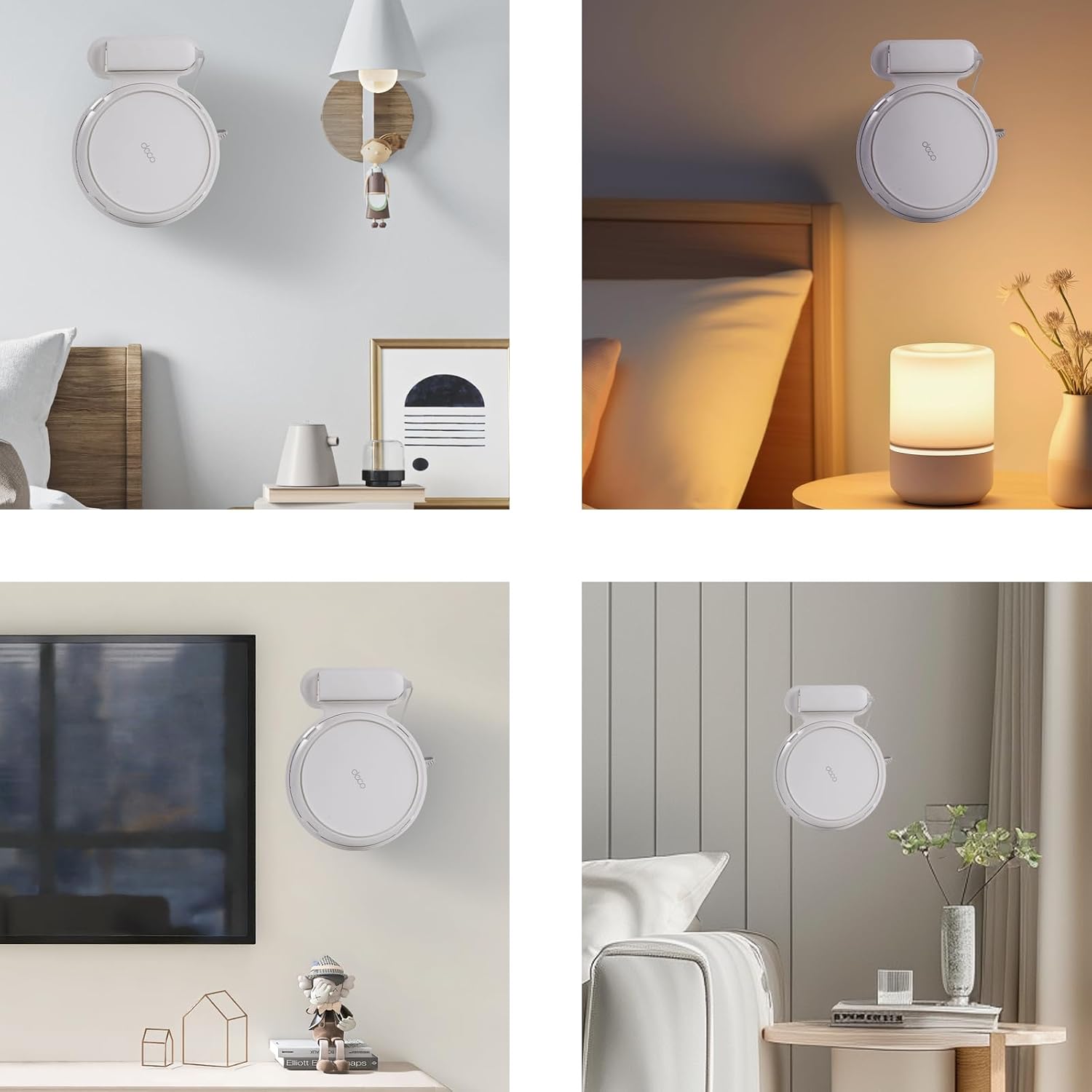 Wall Mount Bracket fo Deco WiFi 7, Router Wall Holder for TP-Link BE23/BE25/BE3600/BE5000, Cord Management and Space Saving.Easy Installation to TP-Link WiFi 7 System(3Pack)
