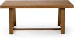 Plank+Beam 72 Inch Farmhouse Dining Table, Solid Wood Rustic Kitchen Table, Large Wooden Rectangular Dinner Table for Dining Room, Home Office, Living Room Furniture, Easy Assembly, Pecan Wirebrush