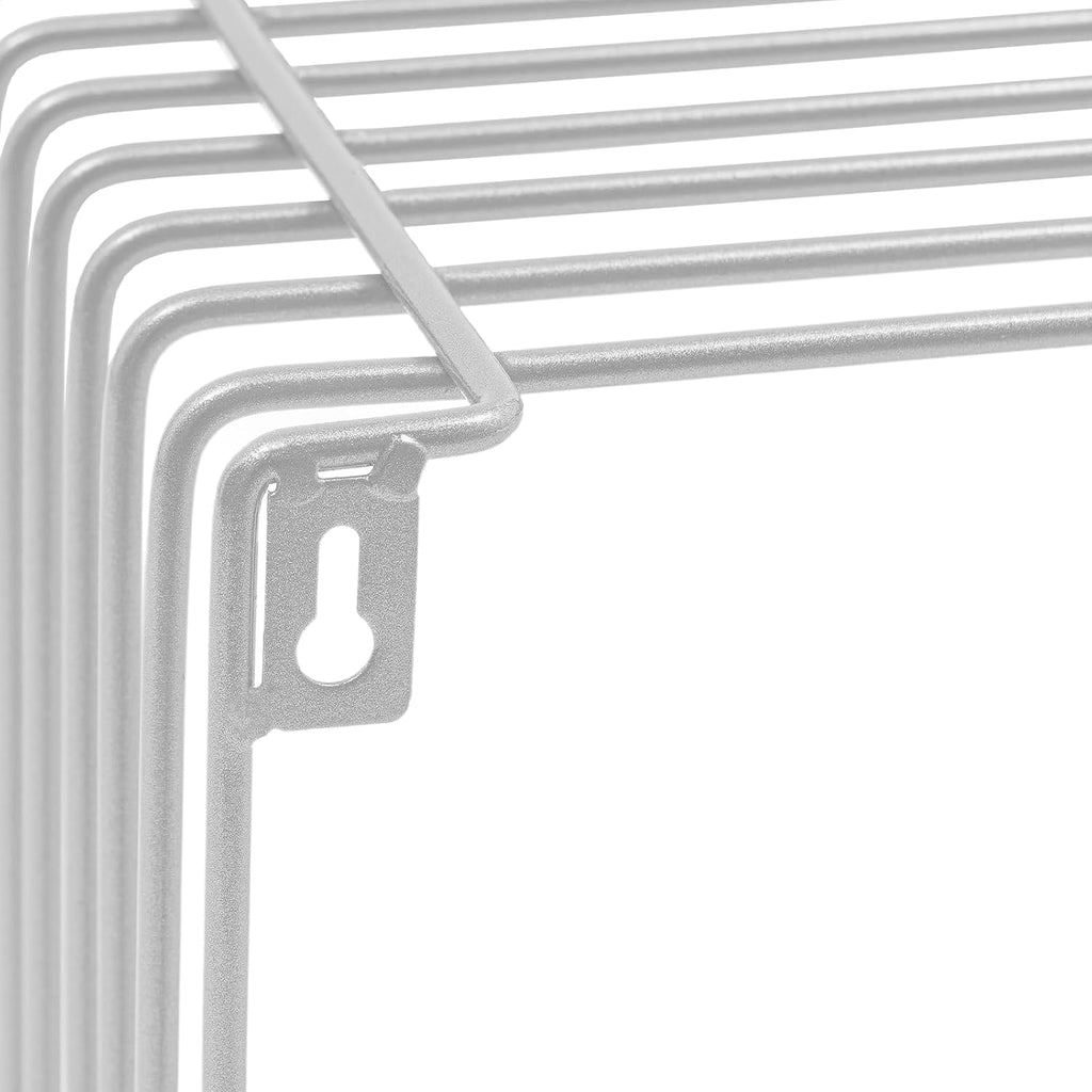 Side Table, Square Geometry Side Table, Linear Metal End Table for Living Room, Bedroom, Small Spaces (Silver)