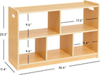 OOOK Montessori Shelf 5-Section, 2-Shelf Toy Organizers and Storage, Double-Sided Montessori Toy Storage, Ideal for Kids Room, Daycare Center, Nursery, Classroom, Kindergarten